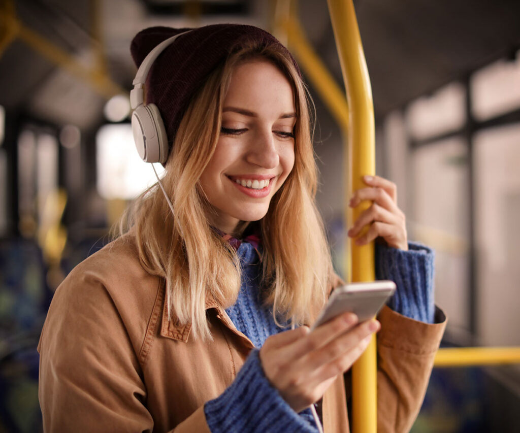 Public Transport Passanger on Mobile Device